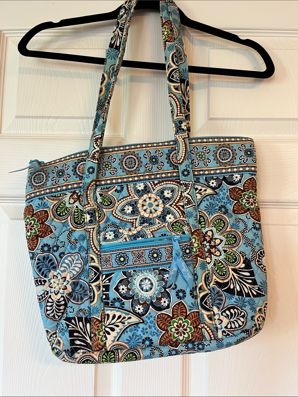 Vera Bradley Quilted Floral Tote Bag in Light Blue